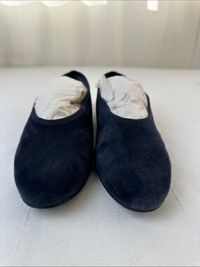 Stuart Weitzman Navy Suede Flats